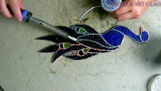 Peacock stained glass time lapse