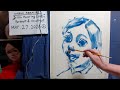 Oil painting  portrait day 1  op1693-1 [LIVE]--  "Contemporary art"