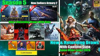 Season 5 All New & Returning Draws with Date 2026 | New Mythic KUIJI + S5 Battle pass | Codm Leaks