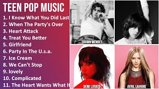 TEEN POP Music Mix - Shawn Mendes, Billie Eilish, Demi Lovato, Avril Lavigne - I Know What You D...