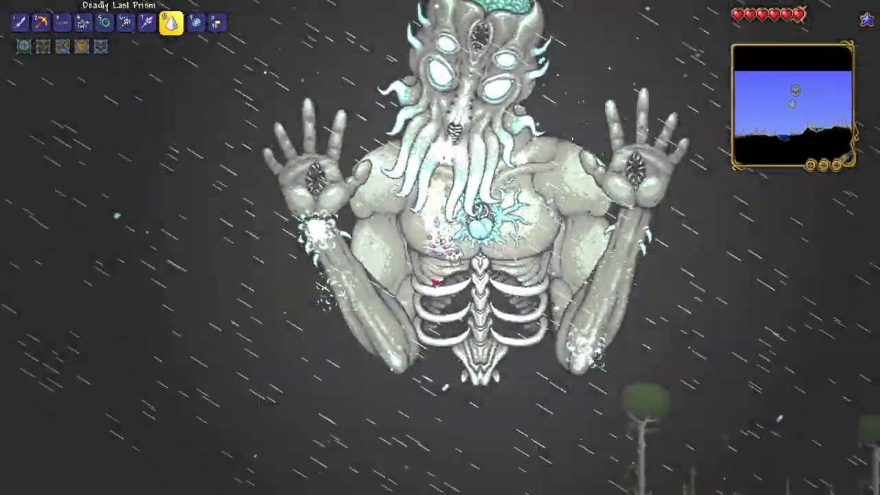 Terraria- beating the moon lord in 1.4 - YouTube