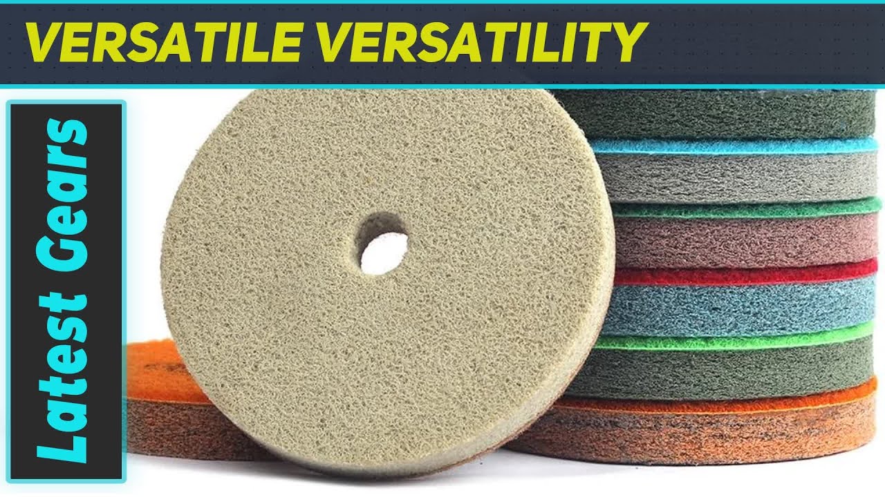 Z-LEAP 4 Inch Sponge Fiber Polishing Pads for Marble Granite Stone Cleaning - Achieve