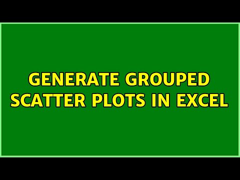 Generate grouped scatter plots in excel