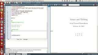 LaTeX Programming : 024 : Arrays, Tabbing and Matrices