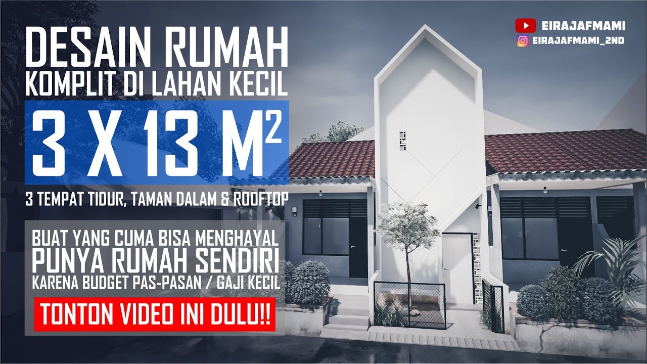 2 DESAIN RUMAH 3X13 M 3 TEMPAT TIDUR