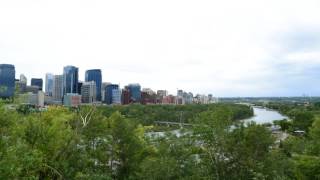 Timelapse towards downtown Calgary overlooking Bow River. 6-18-2016.