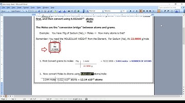 Converting grams to atoms in Chemistry