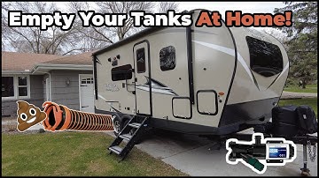 How to use a RV Macerator Pump to empty holding tanks at home!