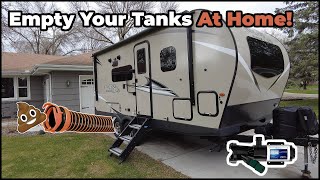 How to use a RV Macerator Pump to empty holding tanks at home!