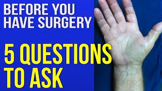 Before you have surgery - Five questions to ask your surgeon