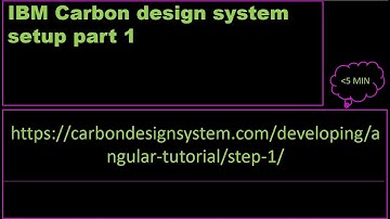 IBM Carbon Design system Setup part 1