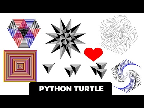 Python Turtle - Draw Different Shape, Design In Python Turtle Graphics | Draw Pattern By #BKTutorial