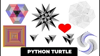 Python Turtle - Draw Different Shape, Design In Python Turtle Graphics | Draw Pattern By #BKTutorial