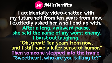 I accidentally video-chatted with my future self from ten years from now...