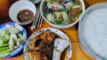 Món ngon. canh chua cá ba sa.với cá ba sa kho keo siêu ngon cùng anh nhà quê vlog 