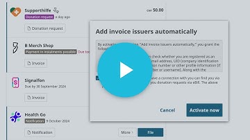 eBill – Add invoice issuers automatically