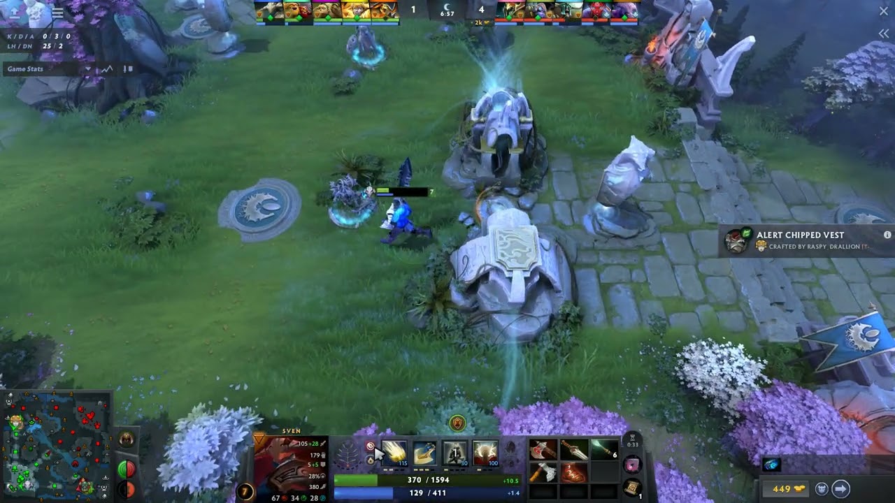 Dota2: Sven - Hyper Carry Ultra Kill Gameplay - Solo (Rank)