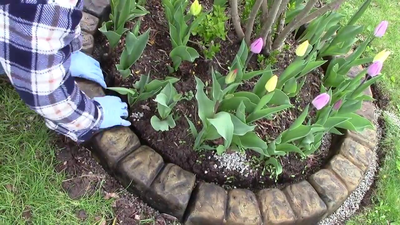 Concrete Bed Edging form Plastic Molds DIY - YouTube