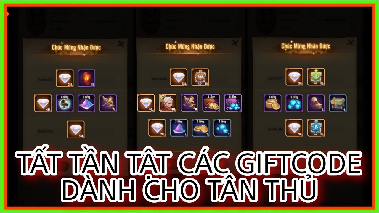 Truyền Thuyết Thánh Thụ | Tất Tần Tật Các Giftcode Dành Cho Tân Thủ Và  Hướng Dẫn Nhập Code - Youtube