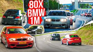 80x BMW 1M Coupé at the Nürburgring! Accelerations, Drift, Fly-By's!