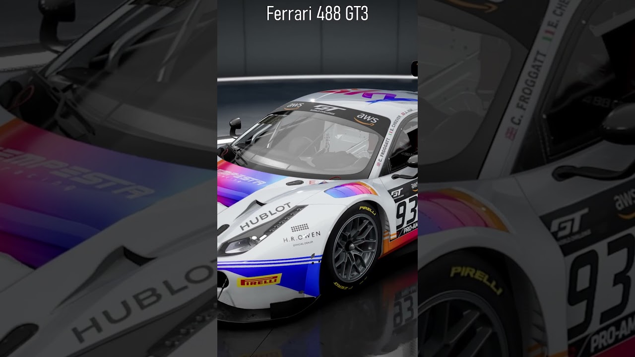 Ferrari 488 GT3 racecar showroom in Assetto Corsa Competizione by #simwolf