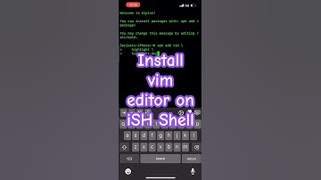 Install vim on iSH Shell | iSH vim editor for code highlights | iSH Terminal✌🏻🙏