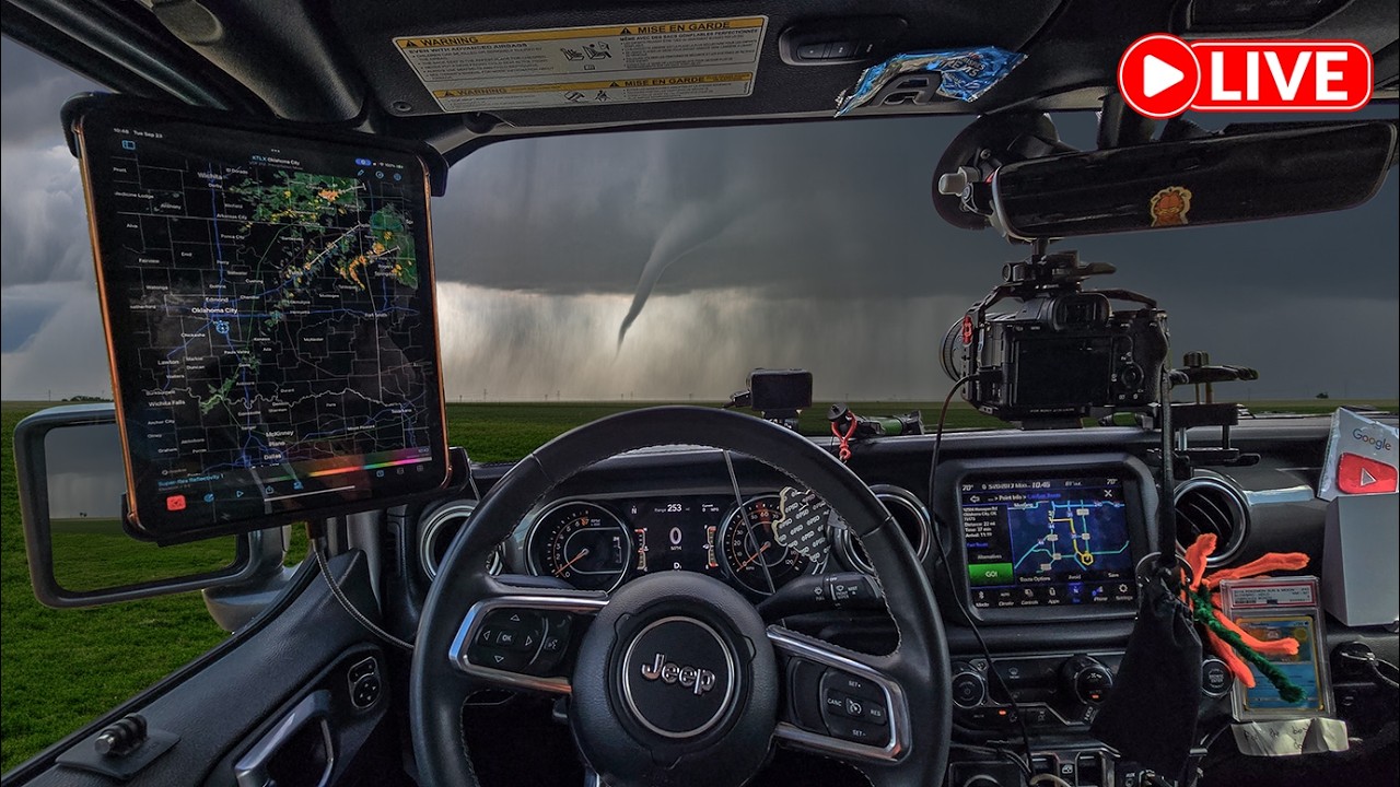 Chasing Severe Storms over Oklahoma · Live Storm Chaser - YouTube
