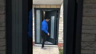 Schuco Aluminium Front Door Diamond Series 90mm Door with sidleight in Oxford Resimi