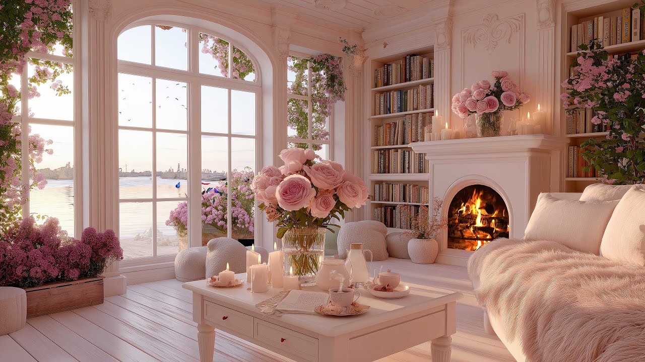 Afternoon in the Living Room - Relaxing Piano Music & Fireplace Ambience for Study, Work, or Sleep