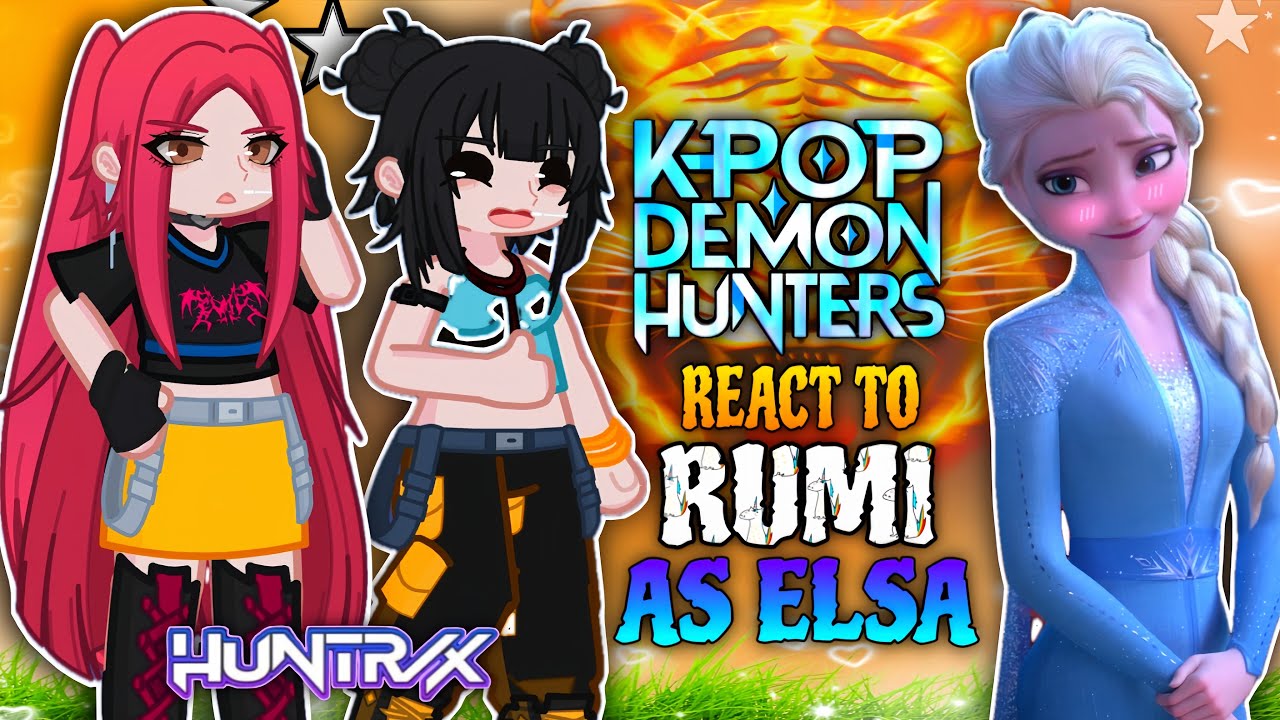 Kpop Demon Hunters reacts to Rumi as Elsa || KPOP Demon Hunters X Demon Slayer ||