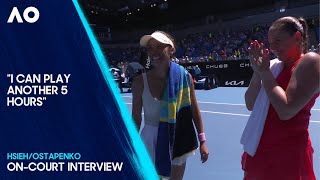 Famous Hsieh/Ostapenko On-Court Interview | Australian Open 2025 Quarterfinal Wealth