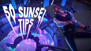 50+ TIPS & TRICKS on the NEW Map SUNSET Line ups for agents on map sunset valorant