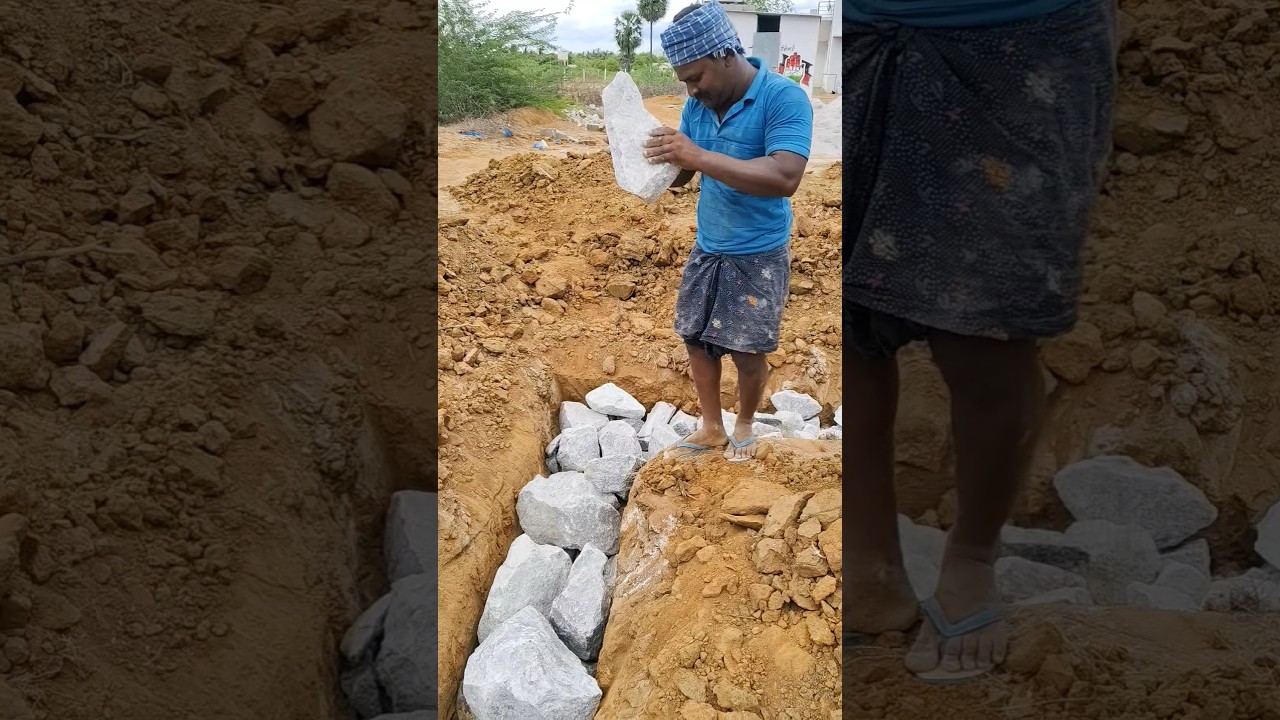 Natural stone foundation work👌👌 