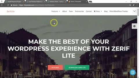Quick Installation Tutorial For Free Zerif Lite for WordPress