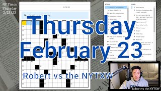 Kinda cute [0:17/5:23]  ||  Thursday 2/23/23 New York Times Crossword