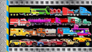 Car Truck Bus Monster Truck Cyber Truck Ambulance Suv Van Long Truck, Tank, Flatbed Trailer Race