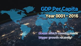 GDP per capita - Top 15 (Year 0001 - 2016) - Guess which country made bigger growth.