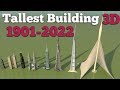 History of the World's Tallest Buildings 3D (from 1901-2022)