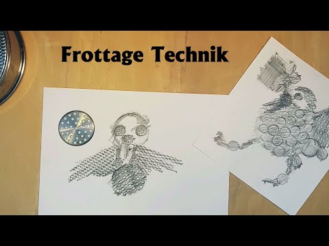 Kunstvolles Zeichnen mit der Frottage Technik