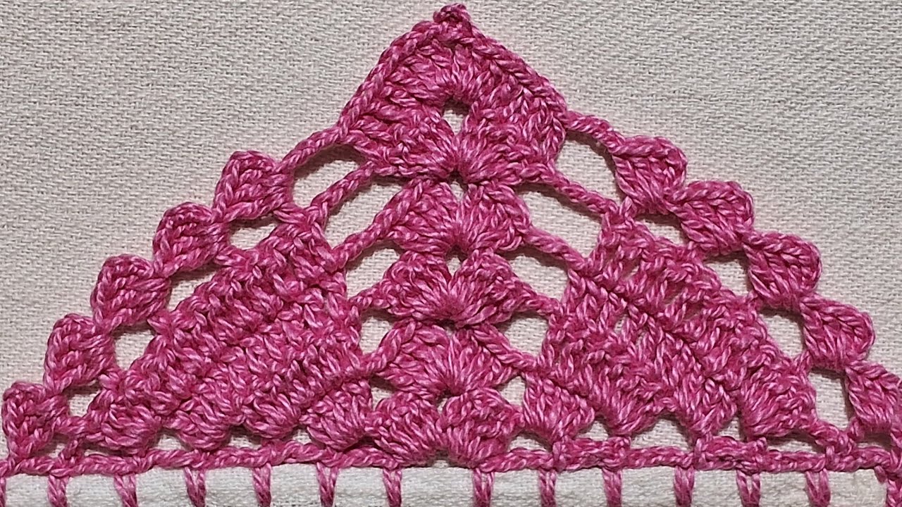 Barrado para toalhas grande # barrado carreira única @Canalcrocheparainiciantes