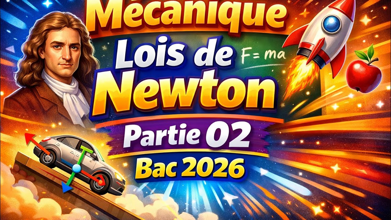 @ Mécanique lois de Newton Partie 02 : mouvement avec frottement, sans frottement /physique 2Bac. 