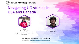 Navigating UG studies in USA and Canada