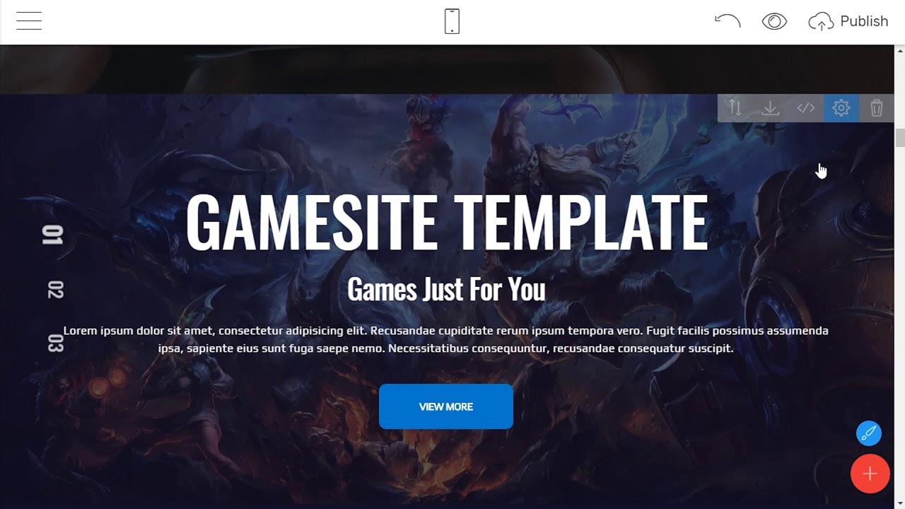 Gaming Templates, web templates