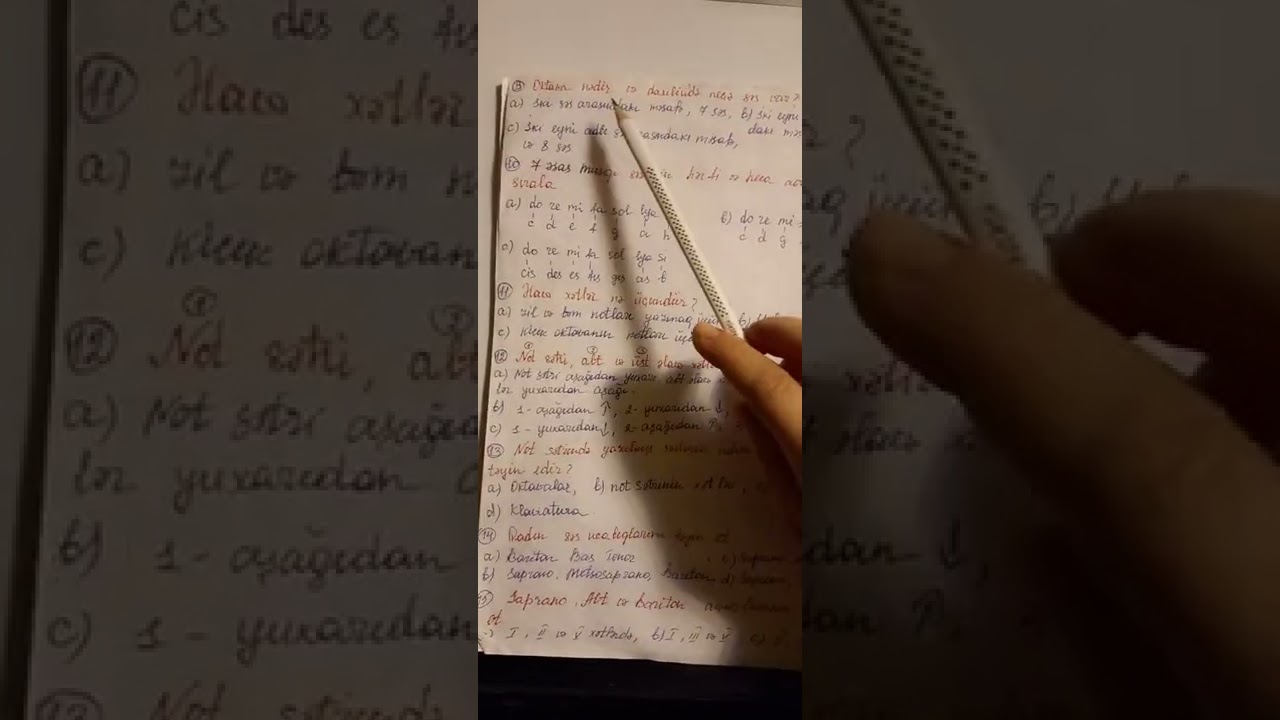 İzahlı Test .Attestasiya hazırlıq . (mənimsətici formada)