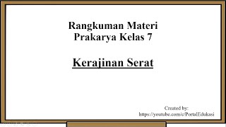 Summary of Grade 7 Craft Material Chapter 1: Fiber Crafts.