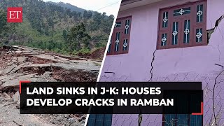 Land sinks in J-K: Residents relocate as houses develop cracks, road gets damaged at Ramban