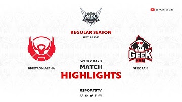 Bigetron Alpha vs Geek Fam HIGHLIGHTS MPL ID S10 | BTR vs GEEK ESPORTSTV