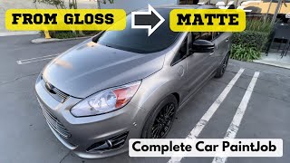 How to spray Matte Paint - complete Paint job from Gloss to Matte