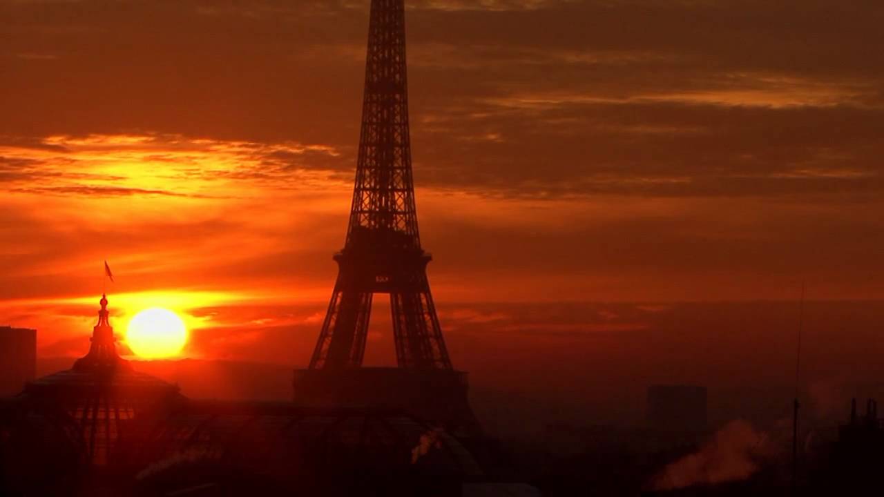 En Hd Coucher De Soleil Sur La Tour Eiffel Hiver 20072008