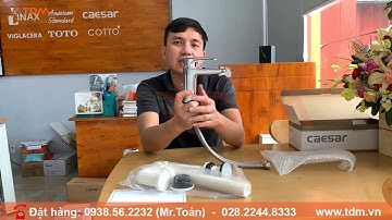 TDM.VN | Đập hộp vòi chậu rửa mặt Caesar B390CU - B390CP nóng lạnh gắn lavabo mẫu mới 2021